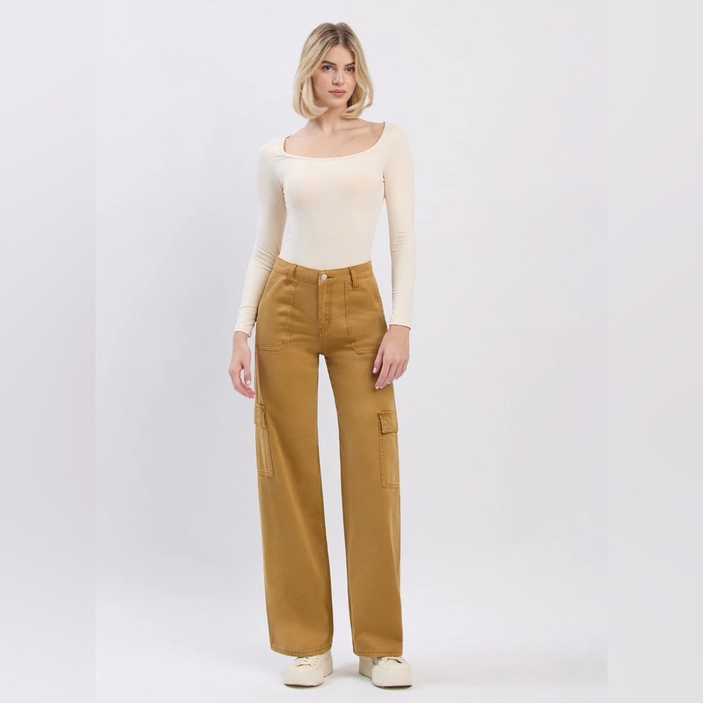 VERVET HIGH RIDE CARGO WIDE LEG JEANS-size 25